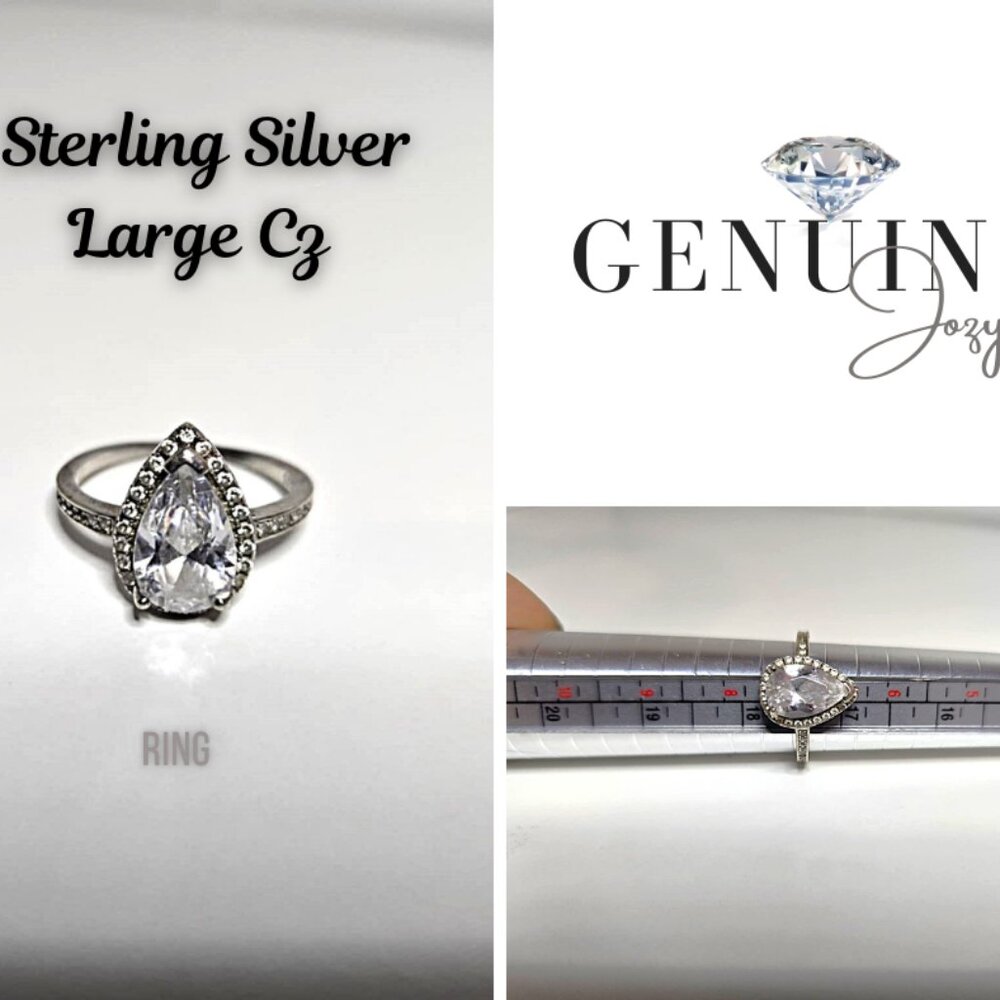 Large CZ Drop Ring